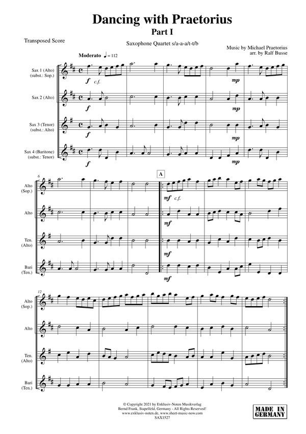Dancing with Praetorius (Part I und Part II)