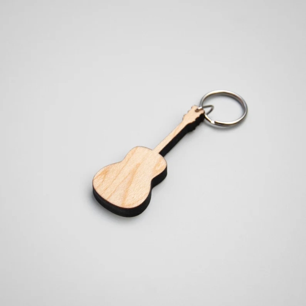 Schlüsselanhänger Gitarre Ahorn massiv