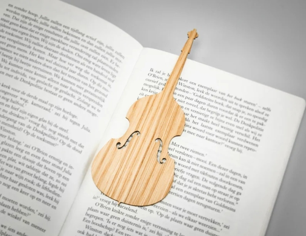 Lesezeichen Double Bass Eiche