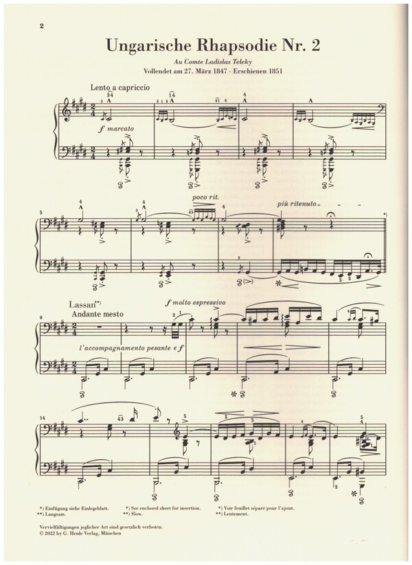 Ungarische Rhapsodie Nr.2