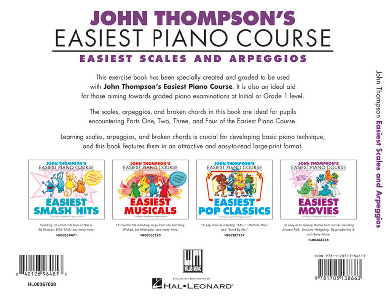 John Thompson's Easiest Scales and Arpeggios