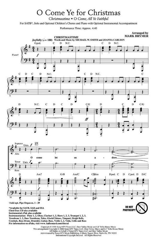 , O Come Ye for Christmas (Medley)