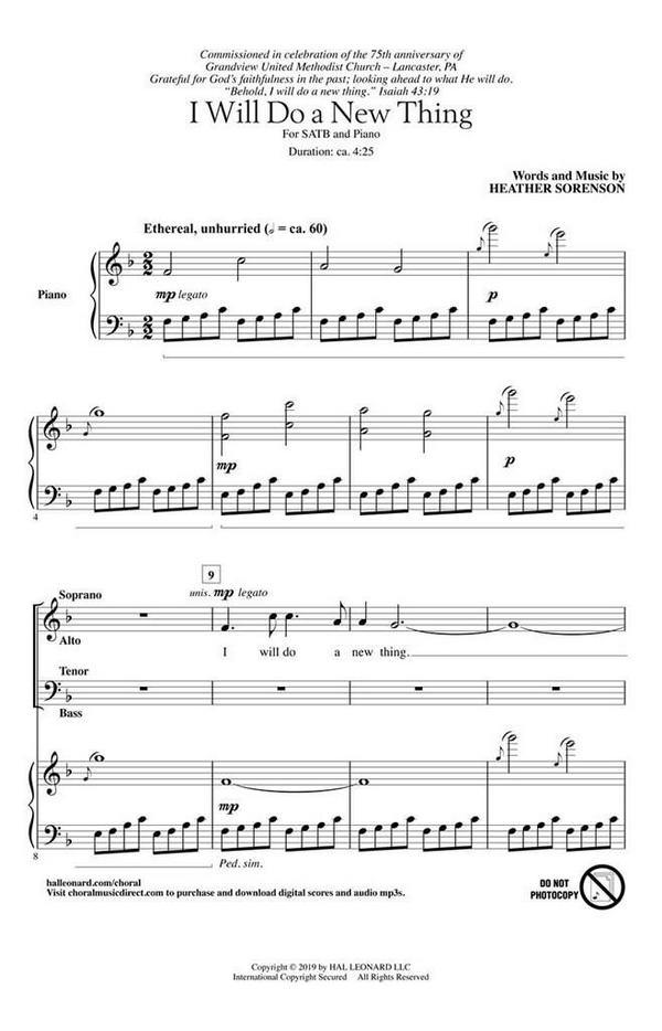Heather Sorenson, I Will Do a New Thing