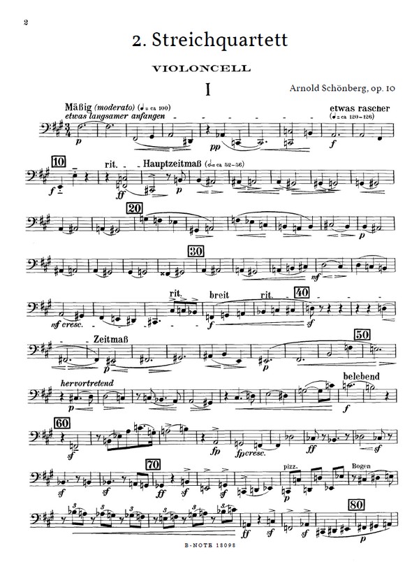 Streichquartett D-Dur Nr.2 op.10