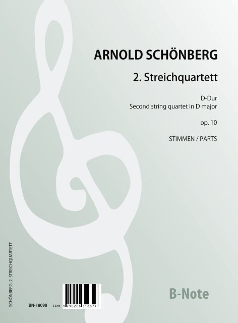 Streichquartett D-Dur Nr.2 op.10