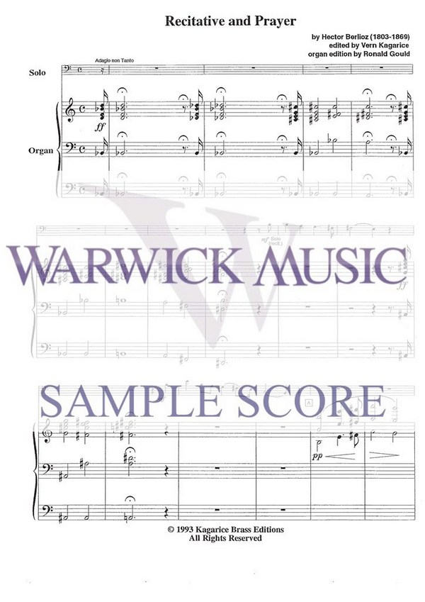 Hector Berlioz, Recitative and Prayer