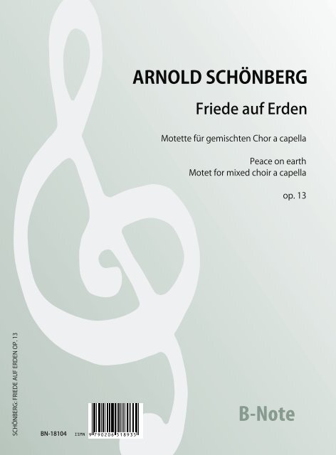 Friede auf Erden - Chormotette op.13