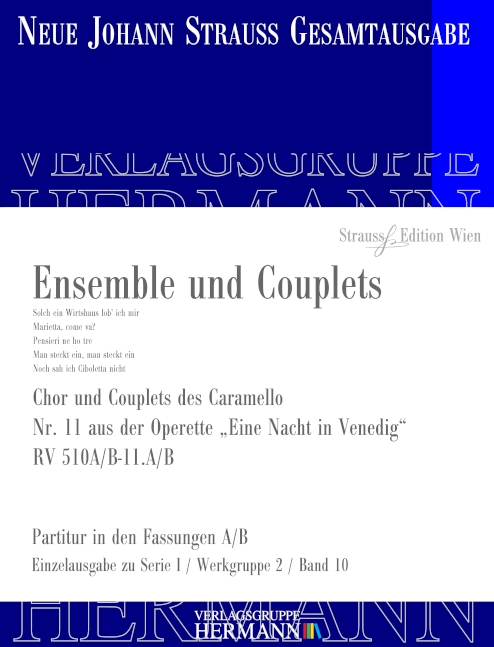 Strauß (Son), Johann, Eine Nacht in Venedig - Ensemble und Couplets (N