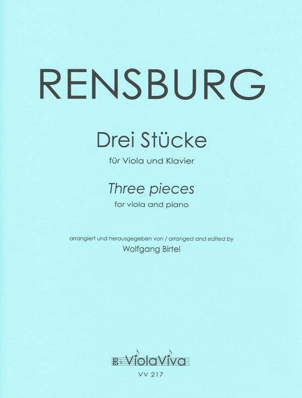 Rensburg, Jacques, Drei Stücke, op.2, arrangiert