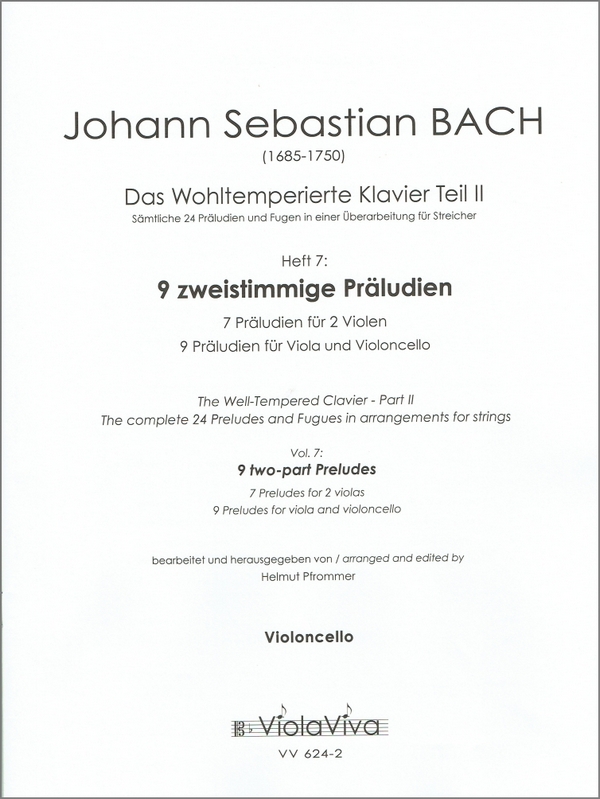 Bach, Johann Sebastian, Wohltemperiertes Klavier Teil 2, Heft 7: Zweis