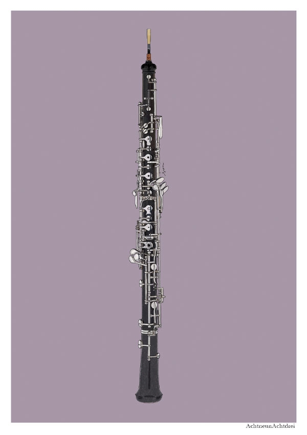 Illustrated Postcard Oboe 2