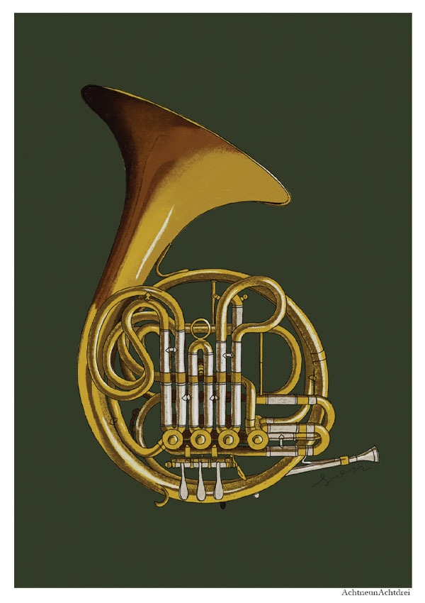 Illustrated Postcard Horn
