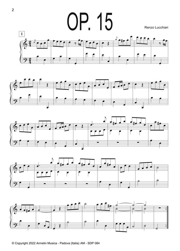 Renzo Lucchiari, Op. 15 - Op. 16