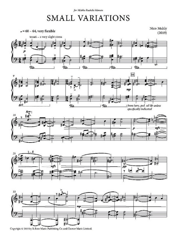 Nico Muhly, Small Variations