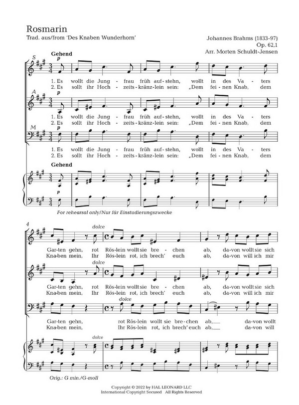 Sieben Lieder op. 62