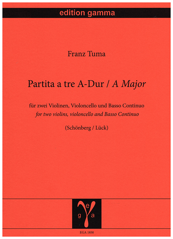 Tuma, Franz, Partita a tre A-Dur
