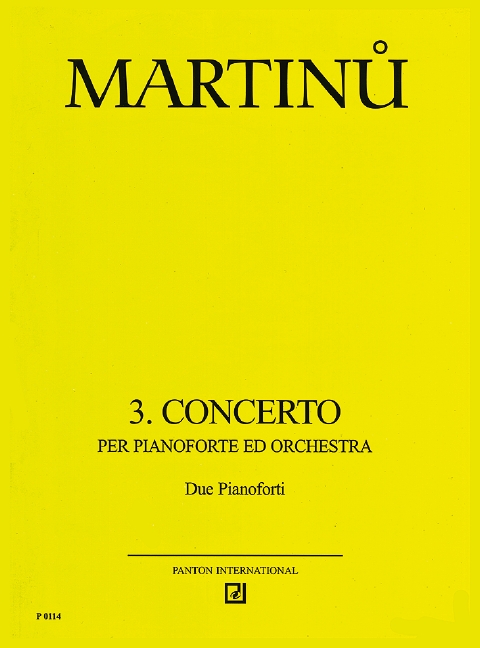 Martinu, Bohuslav, Konzert für Klavier und Orchester Nr. 3 H 316