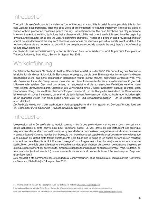 Jan Van der Roost De Profundis