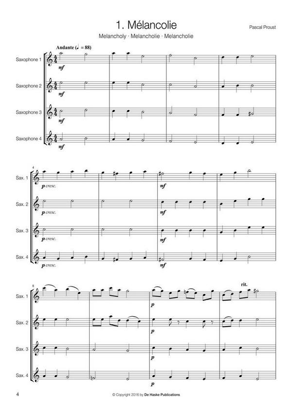 Pascal Proust 14 Easy Saxophone Quartets