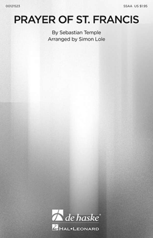 Sebastian Temple Prayer of St. Francis