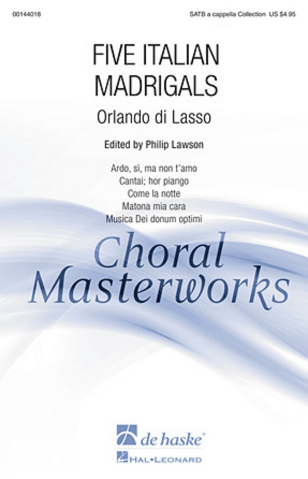 Orlando di Lasso Five Italian Madrigals