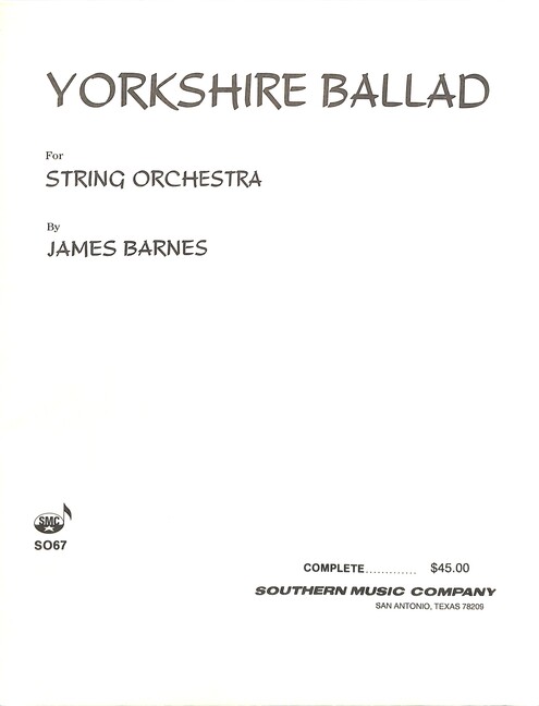 James Barnes Yorkshire Ballad