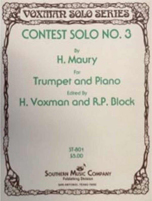 Lowndes H. Maury Contest Solo No. 3