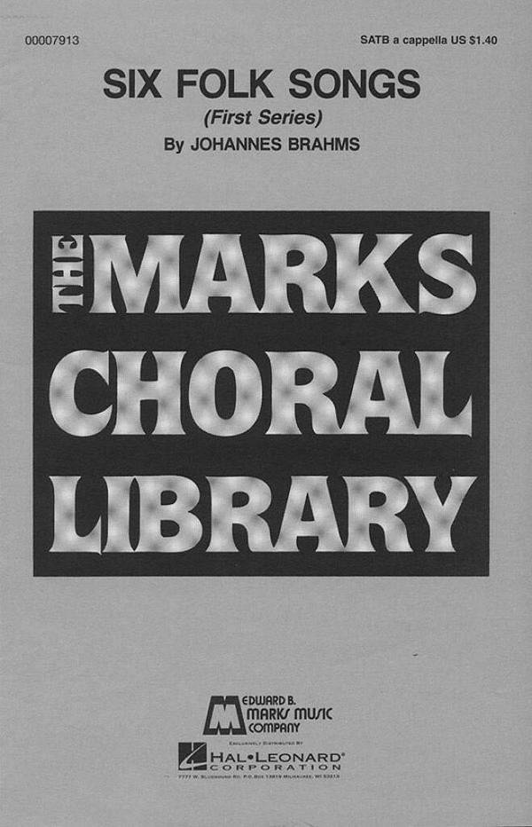 Johannes Brahms Six Folk Songs Collection