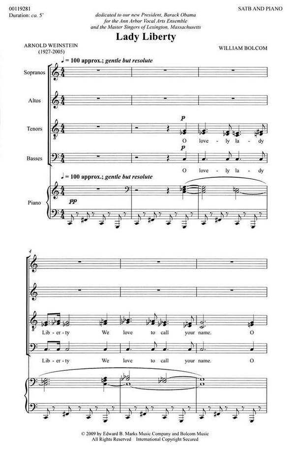 William Bolcom Lady Liberty