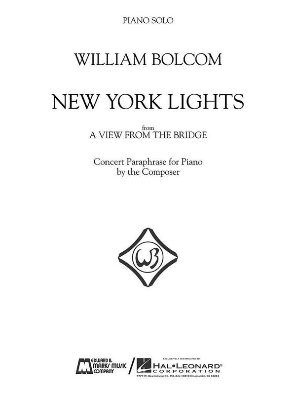 William Bolcom New York Lights