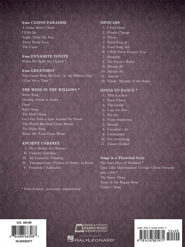 Theatrical Songs  