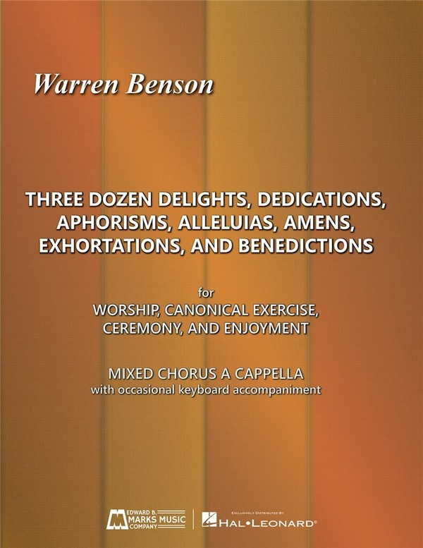 Warren Benson Three Dozen Delights, Dedications, Aphorisms