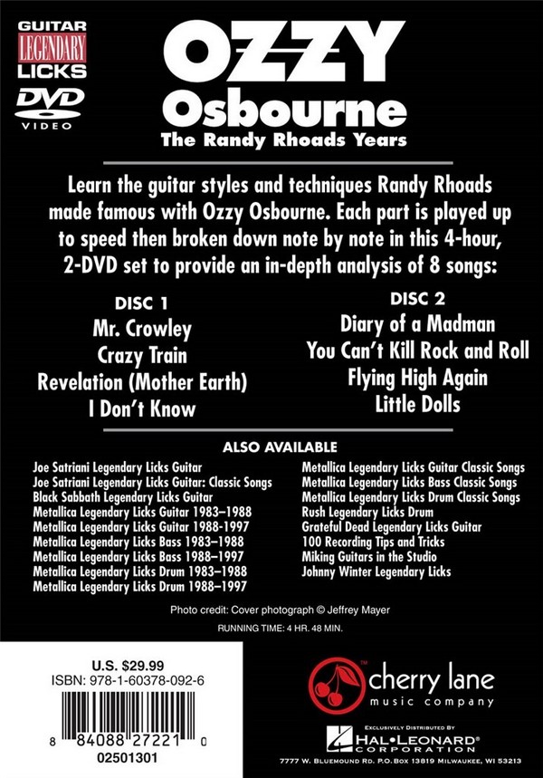 Ozzy Osbourne - The Randy Rhoads Years
