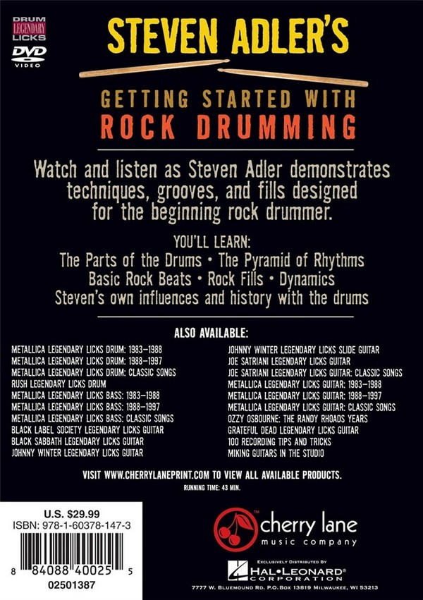 Steven Adler's Getting Started with Rock Drumming