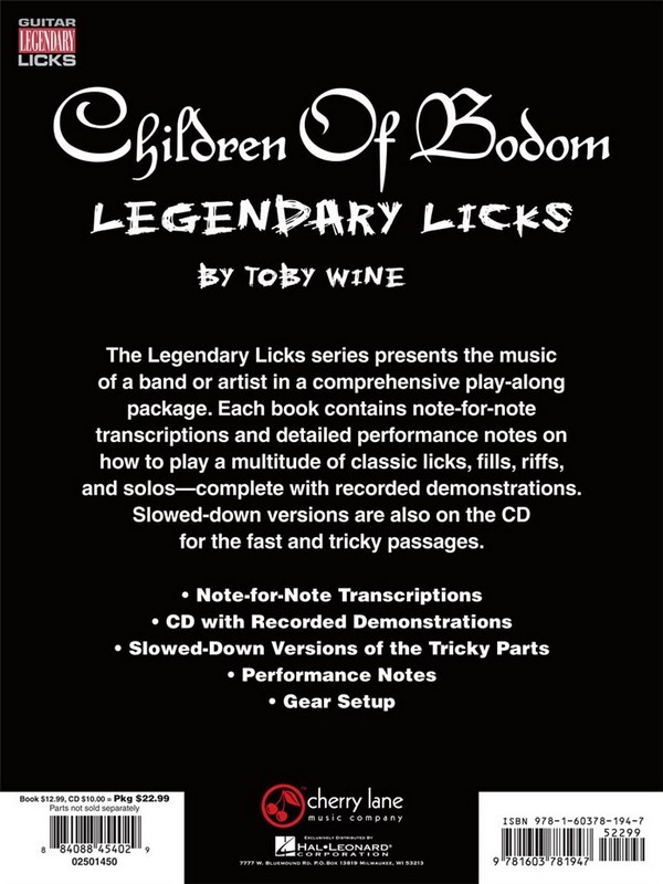 Children Of Bodom - Legendary Licks (+CD)