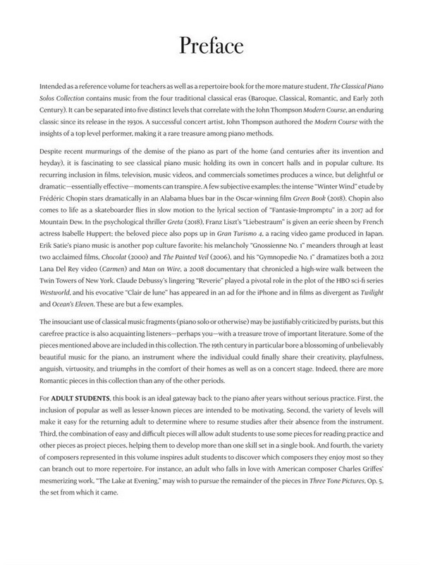 The Classical Piano Solos Collection