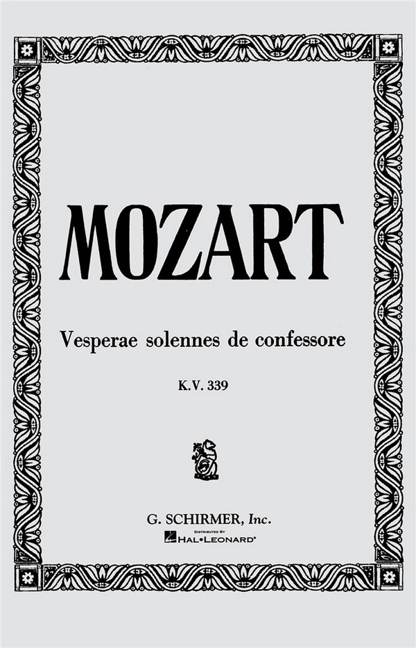 Wolfgang Amadeus Mozart, Vesperae Solennes de Confessore KV 339