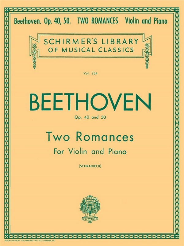 Ludwig van Beethoven, Op. 40 and 50 Two Romances