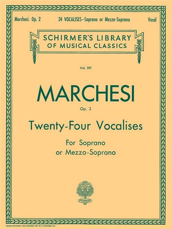 Mathilde Marchesi, 24 Vocalises, Op. 2