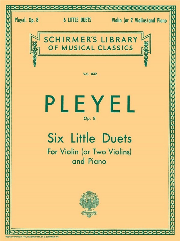 Ignace Pleyel, Six Little Duets, Op. 8