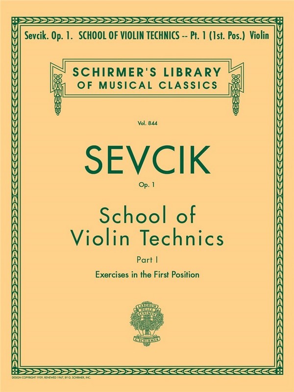 School of Violin Technics, op.1 vol.1