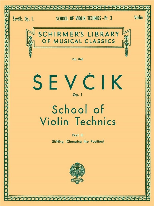 School of Violin Technics op. 1 Vol. 3