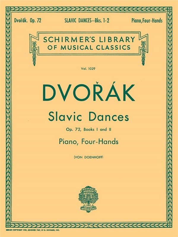 Antonín Dvorák, Slavonic Dances Op.72 Books 1 and 2
