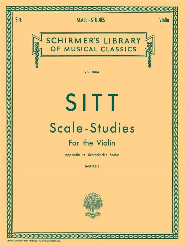 Hans Sitt, Scale Studies for Violin