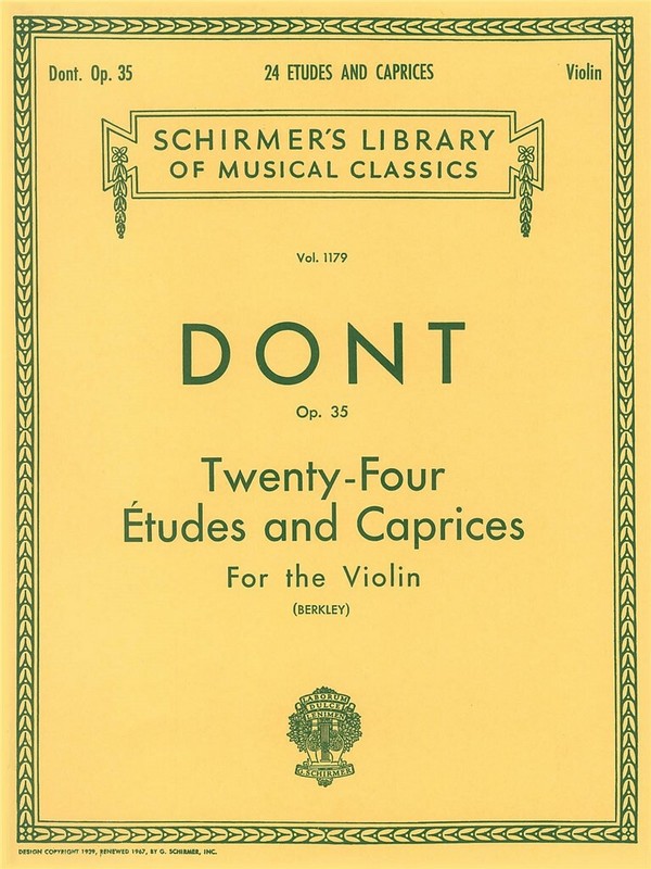 Jakob Dont, 24 Etudes and Caprices, Op. 35