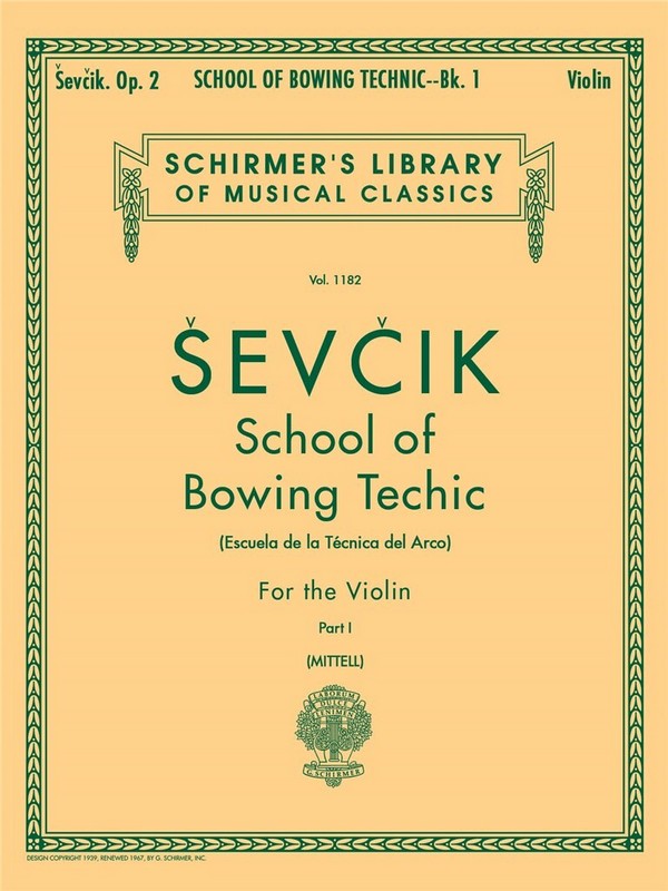 Otakar Sevcik, School of Bowing Technics, Op. 2 - Book 1