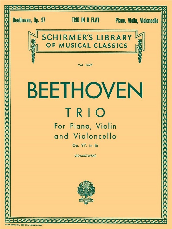 Ludwig van Beethoven, Piano Trio In B Flat 'Archduke' Op.97