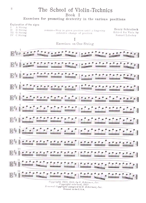 School of Violin Technics, op.1 Vol.1