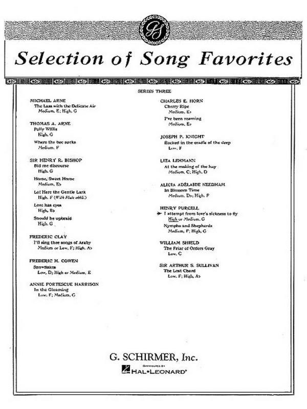 Henry Purcell, I Attempt From Love's Sickness To Fly