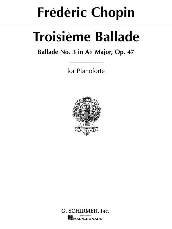 Frédéric Chopin, Ballade No.3 In A Flat Major Op.47